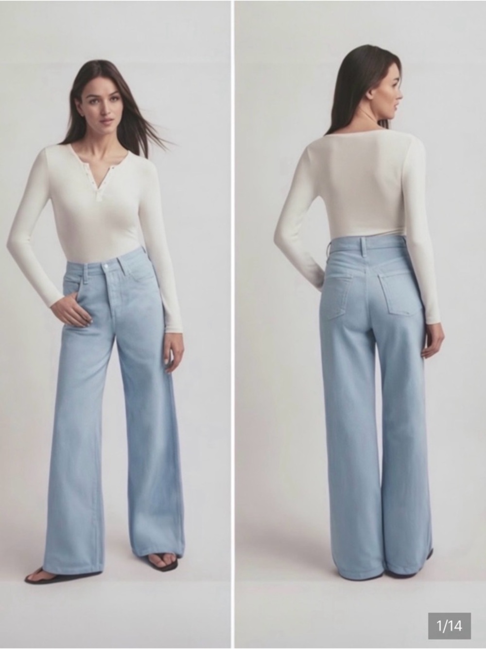 Favorite Daughter Masha High-Rise Wide Leg Jeans in Coastal Blue - Size 27